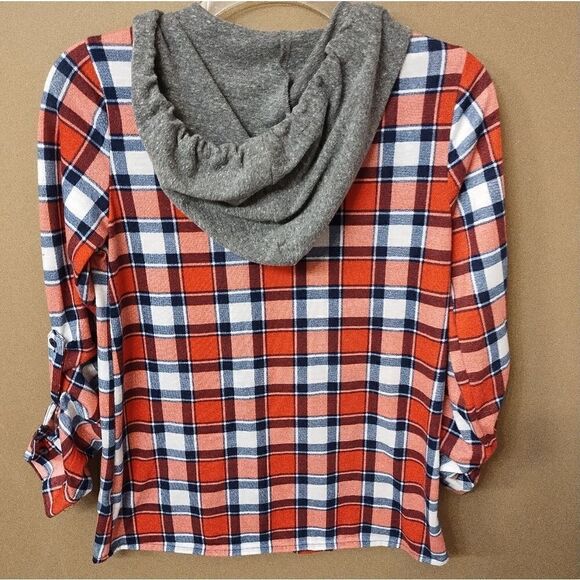 Women's plaid shirt hoodie small - Picture 2 of 3